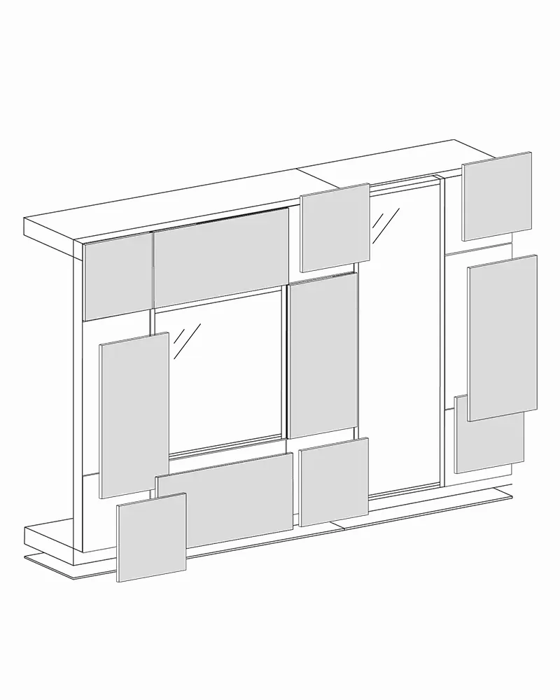 Solar facade panel composition and specifications